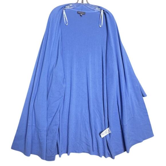 Selection by Ulla Popken Women Open Kimono Sleeve Periwinkle Cardigan Sz 24 EC - Picture 9 of 16